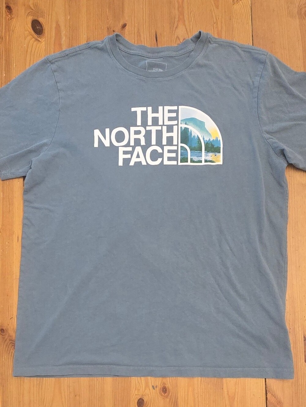 The North Face Blue Men's Half Dome Short Sleeve Cotton Tee, Large